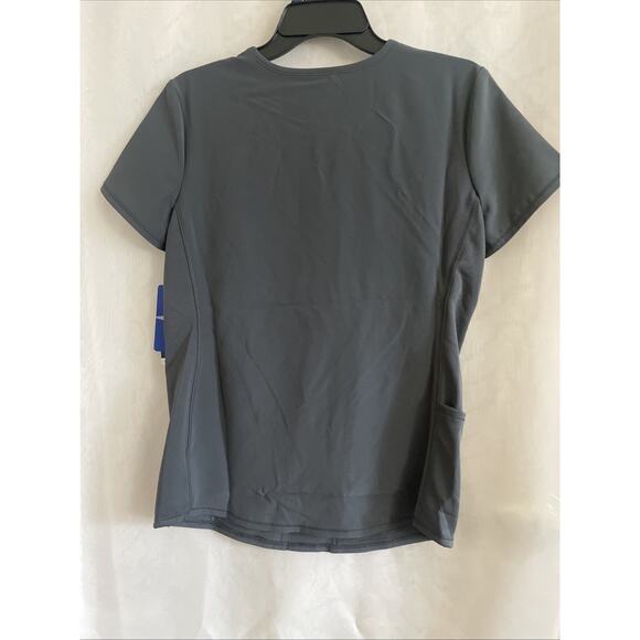 Scrubstar Woman's Active V-Neck Scrub Top Size X-Small NEW Work‎ Black Dark Grey - Picture 6 of 6